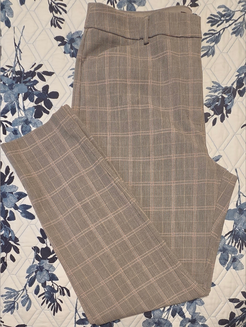Express Editor High Rise Skinny Pants Plaid Sz 12R Career Workwear